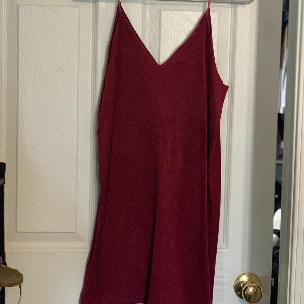 Short Burgundy Velvet dress